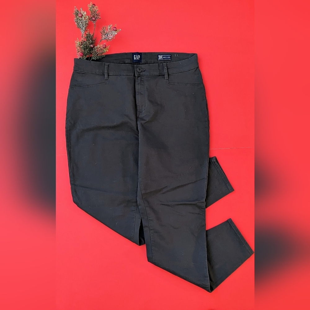 Woman's Gap gray stretch skinny  pants size 14